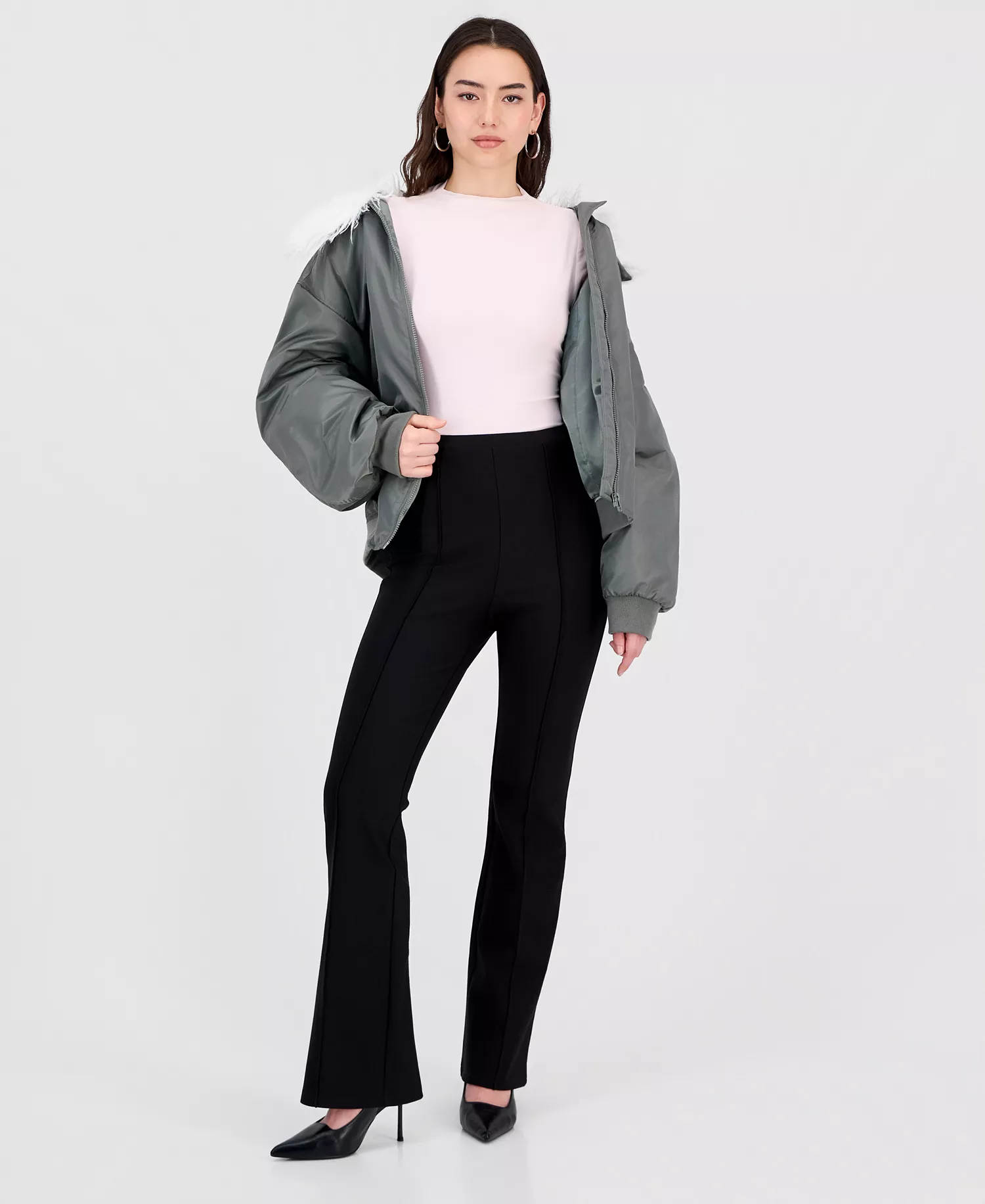 mni-c9baa713429d99be09ab557cf01571bf Women's Pull-On Flare Pants, Macy's Exclusive