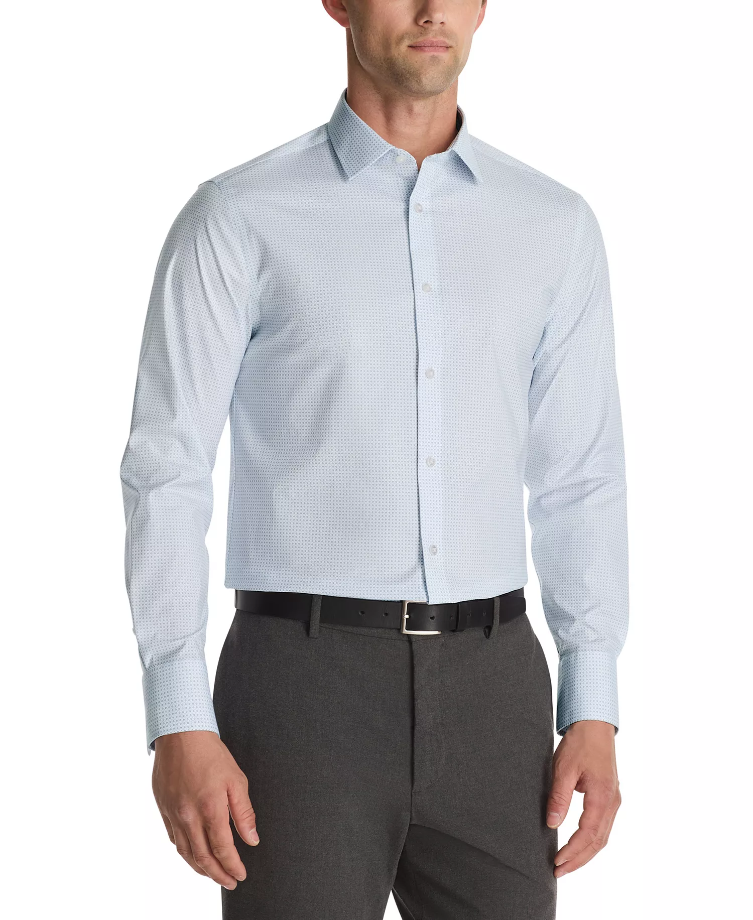 mni-cb41a81136029bbc67a3746fc5a143eb Men's Slim Fit Square Cuff Dress Shirt