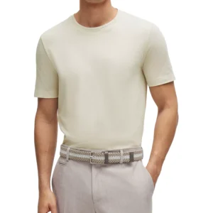 Men's Cotton-Blend Bubble-Jacquard T-Shirt