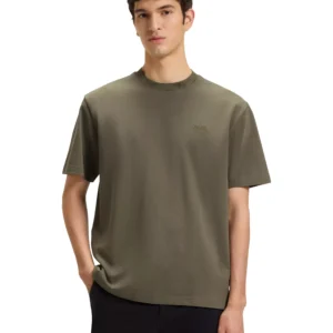Men's Patterned Collar Cotton-Jersey T-Shirt