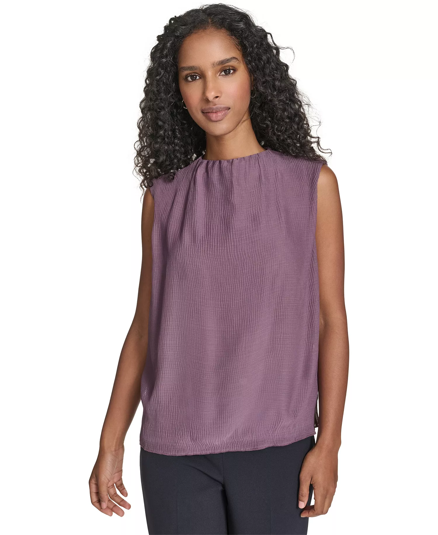 mni-cca214e908d1749157846c069b6f3bb3 Women's Solid Sleeveless Top