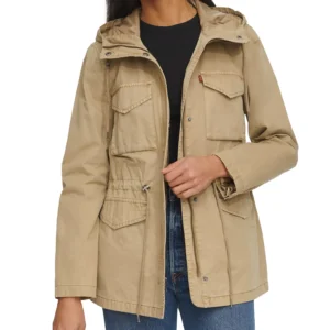 Women's Lightweight Washed Cotton Military Jacket