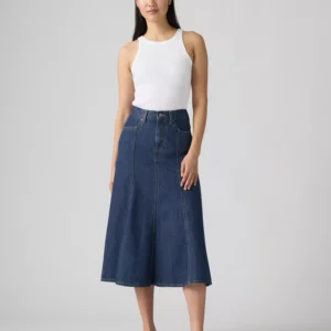 Women's Fit and Flare High Rise Skirt