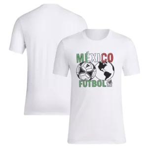 Men's White Mexico National Team Around the World T-Shirt