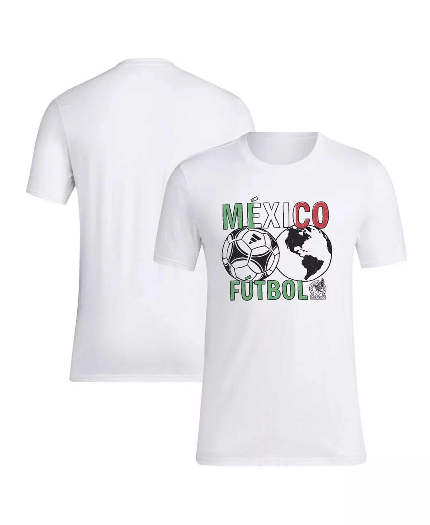 mni-cf65f627b5aa469a627f413901119fae Men's White Mexico National Team Around the World T-Shirt