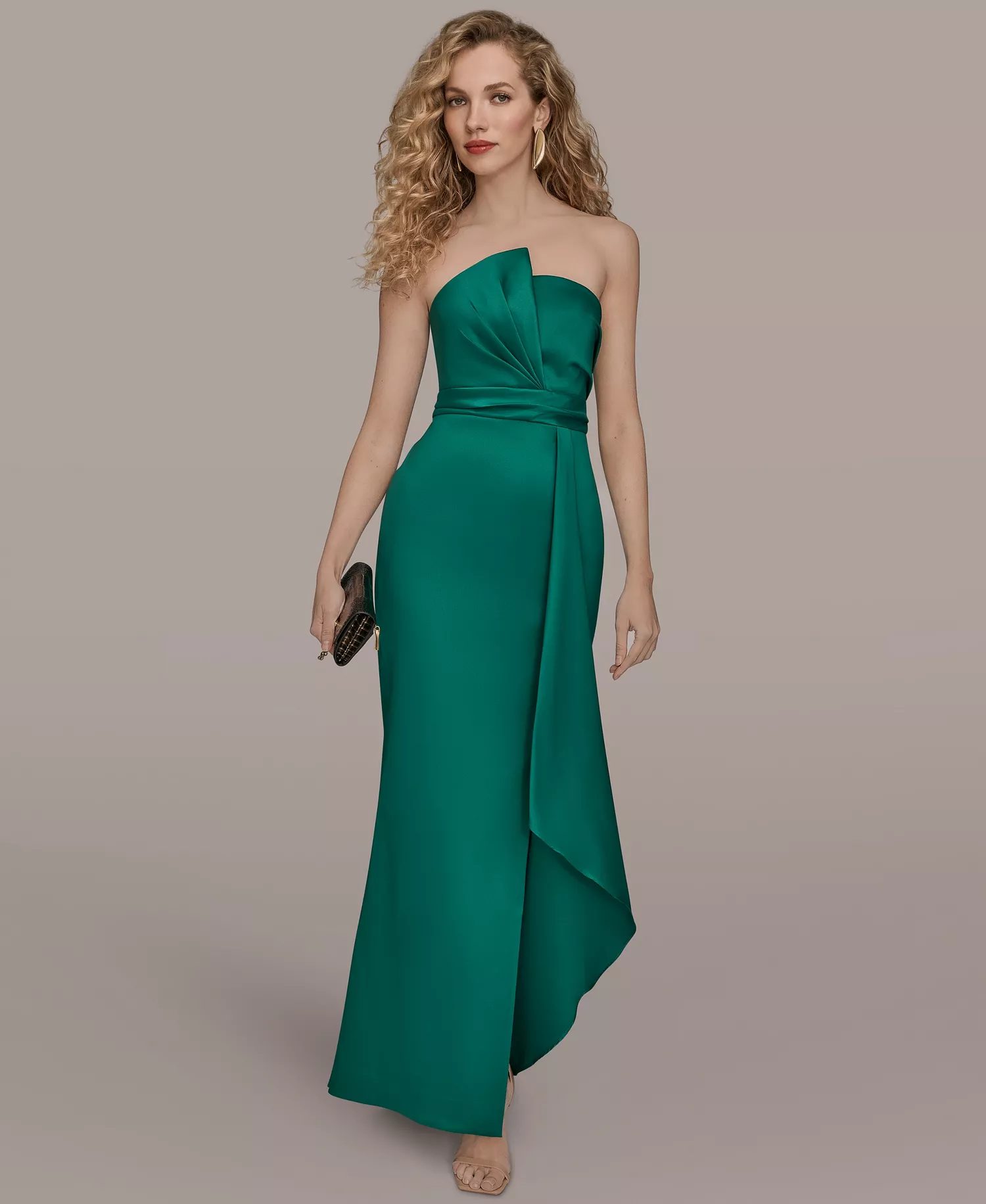 mni-cfa7fbc7747923cf2ebd539c11531c05 Women's Asymmetric Twist Strapless Gown — изображение 4