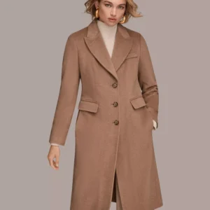 Women's Single-Breasted Stitch Trimmed Coat