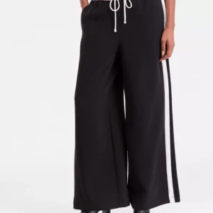 Women's Wide-Leg Side-Stripe Drawstring Pants, Macy's Exclusive