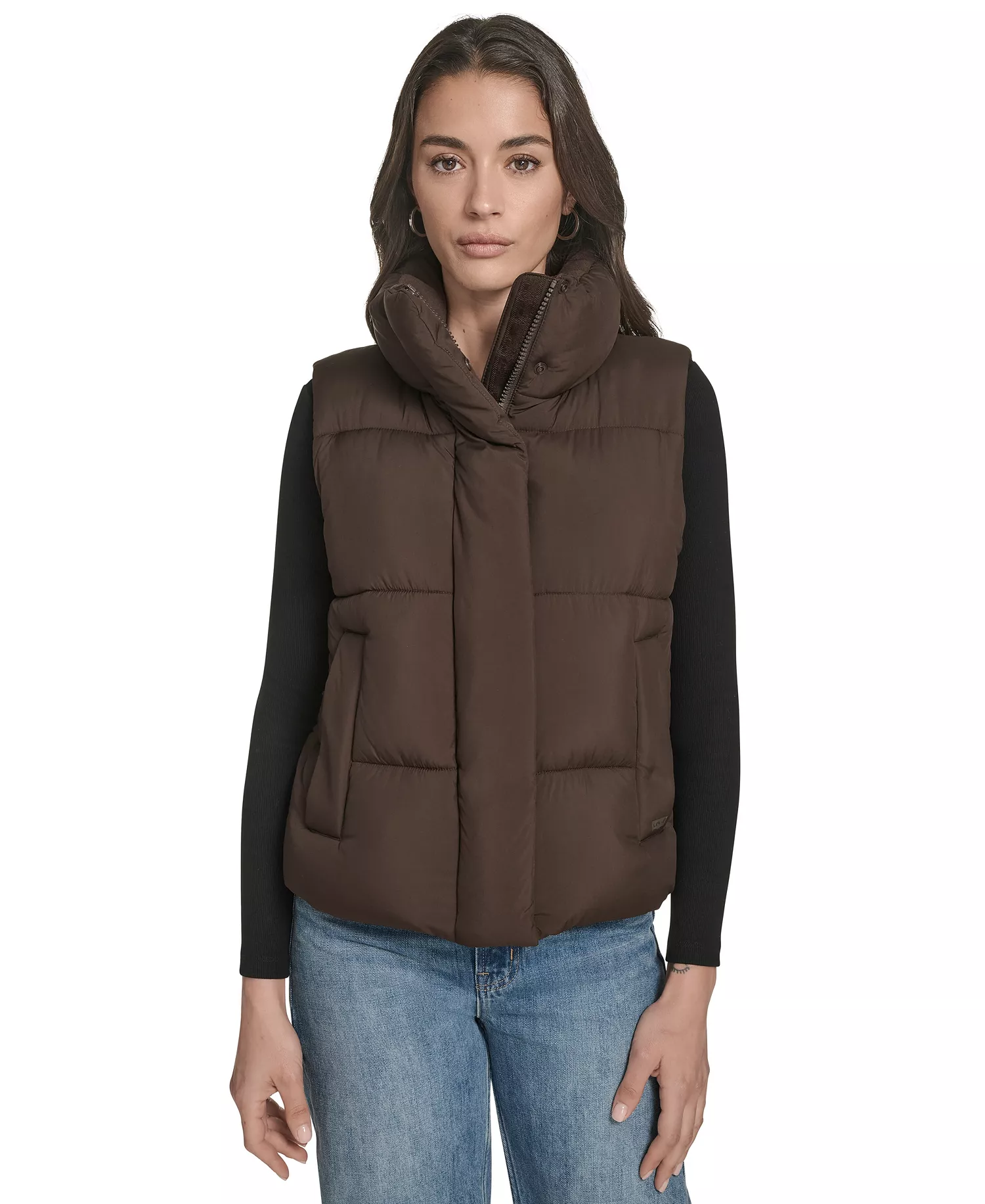 mni-d1feb5b5866120ad1dded912e0e3ead7 Women's Stand Collar Puffer Vest — изображение 4