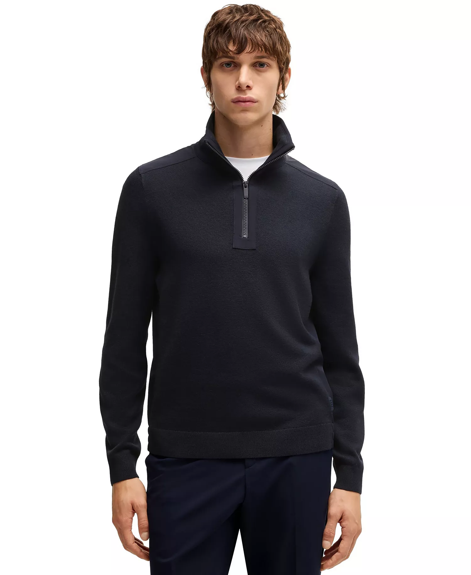 mni-d218a9f24d863fee49b7857c0a70c585 Men's Softshell Trims Zip-Neck Sweater — изображение 3