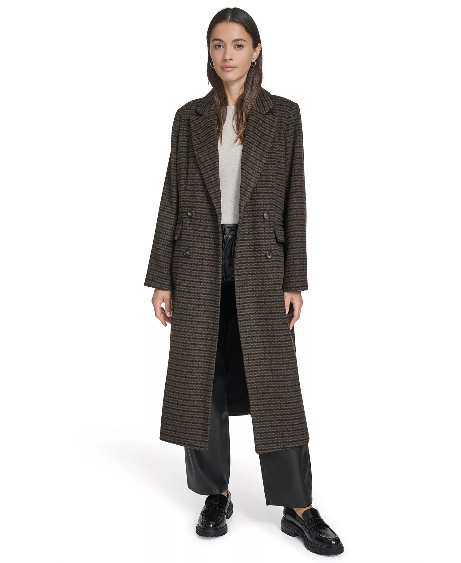 mni-d25661d867cb2602f1716e801d1f1f56 Women's Regular Double Breasted Blazer Coat