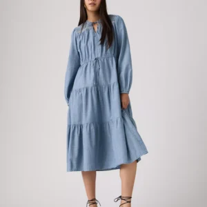 Women's Seren Round Neck Tiered Midi Dress