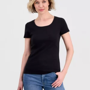 Jeans Women's Cotton Short-Sleeve Scoop-Neck Tee