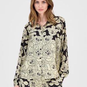Women's Printed Dolman-Sleeve Blouse