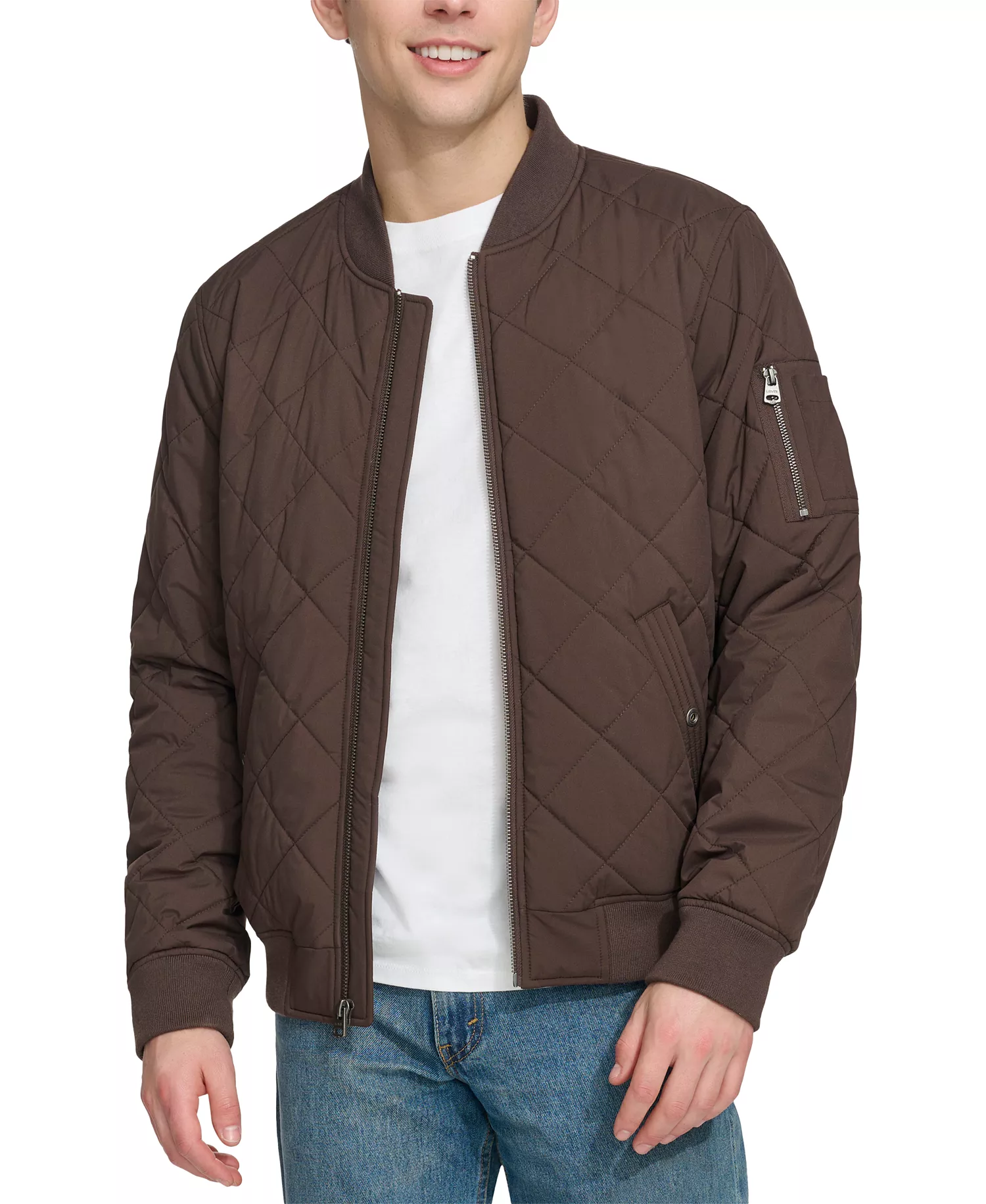 mni-d30a990913b07b3e95758fdcf85d55de Men's Quilted Fashion Bomber Jacket — изображение 3