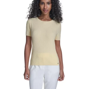 Women's Textured Short-Sleeve Sweater