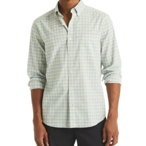 Men's Plaid Long-Sleeve Plaid Shirt