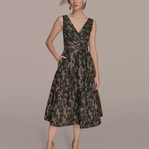 Women's Printed Fit and Flare Dress