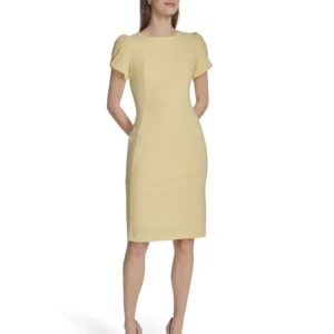 Women's Tulip-Sleeve Sheath Dress