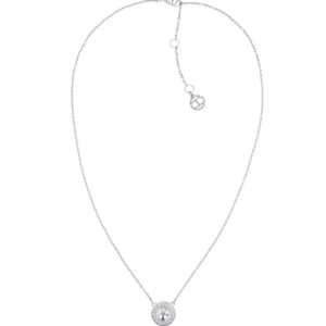Women's Silver-Tone Stainless Steel Stone Necklace