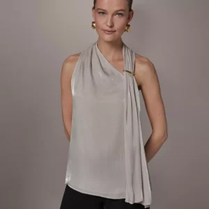 Women's Asymmetrical Halter Neck Top