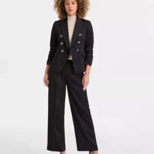 Women's Textured-Satin Wide-Leg Trousers