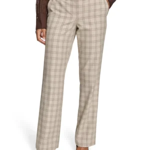 Women's Plaid Bootcut Trousers