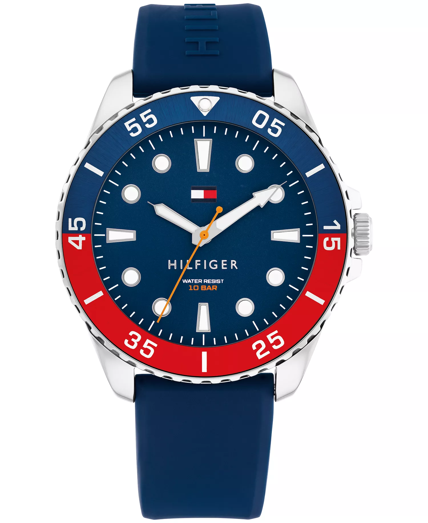 mni-d840a92ca75af9f0c87d832dab0cfb15 Men's Quartz Blue Silicone Strap Watch, 42mm