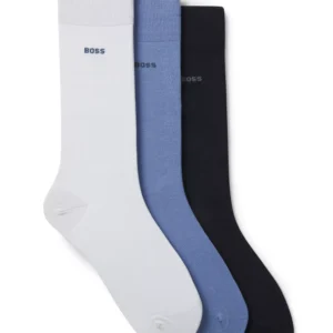 Men's Solid Regular Length Socks, 3-Pack
