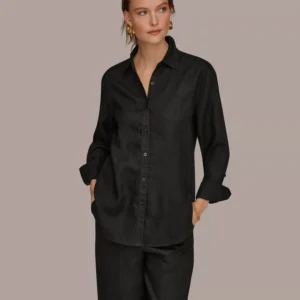 Women's Button-Down Linen Shirt