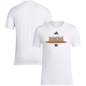 Men's White Washington Huskies Softball Pitcher's Circle T-Shirt