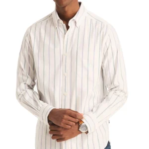 Men's Classic-Fit Stripe Button-Down Oxford Shirt