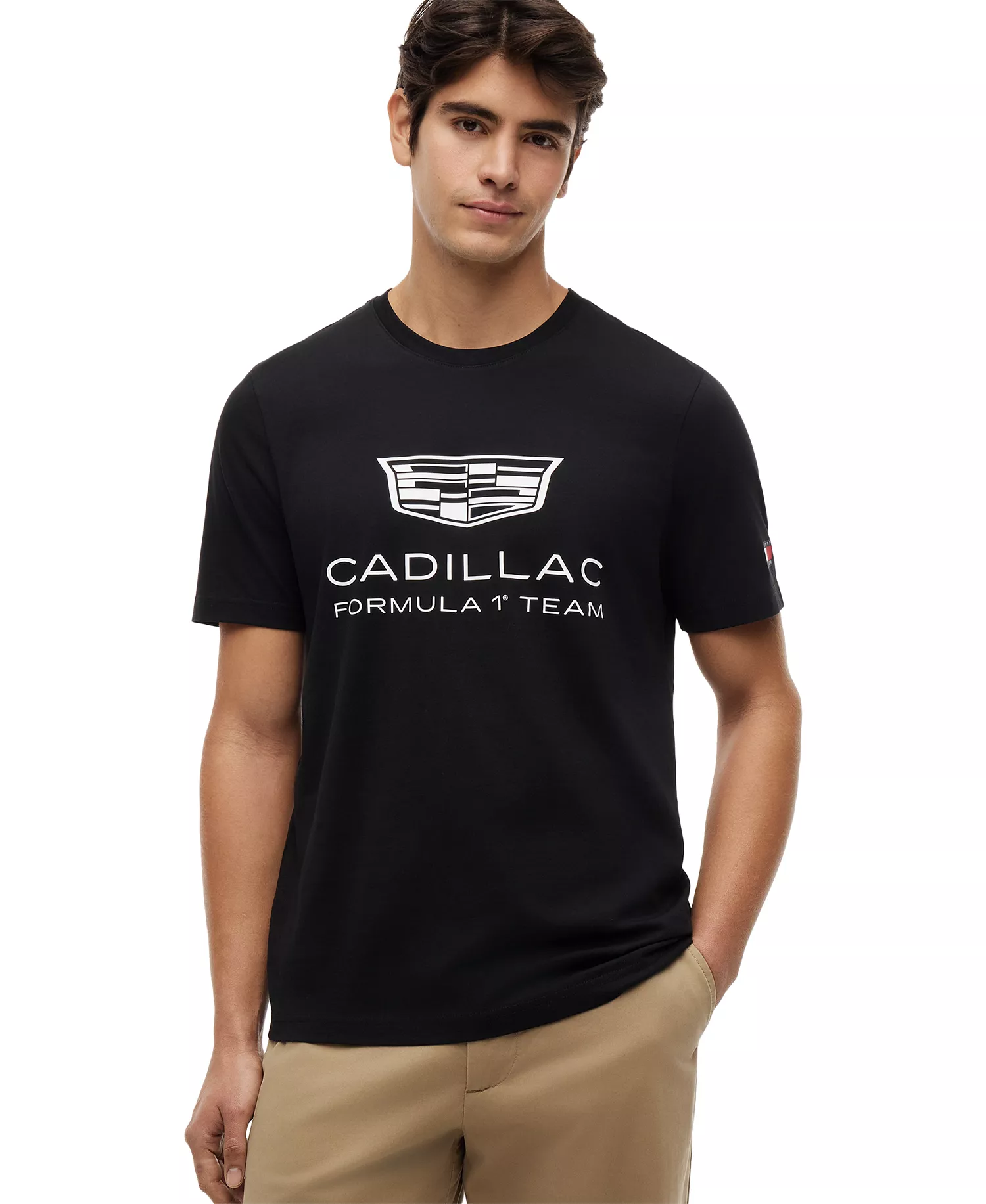 mni-d9f7ef2584923f6564ea26c9fcf4a8cf x Cadillac F1® Men's Shield Graphic Crewneck T-Shirt