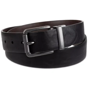 Men's Plaque Buckle Reversible Stretch Belt