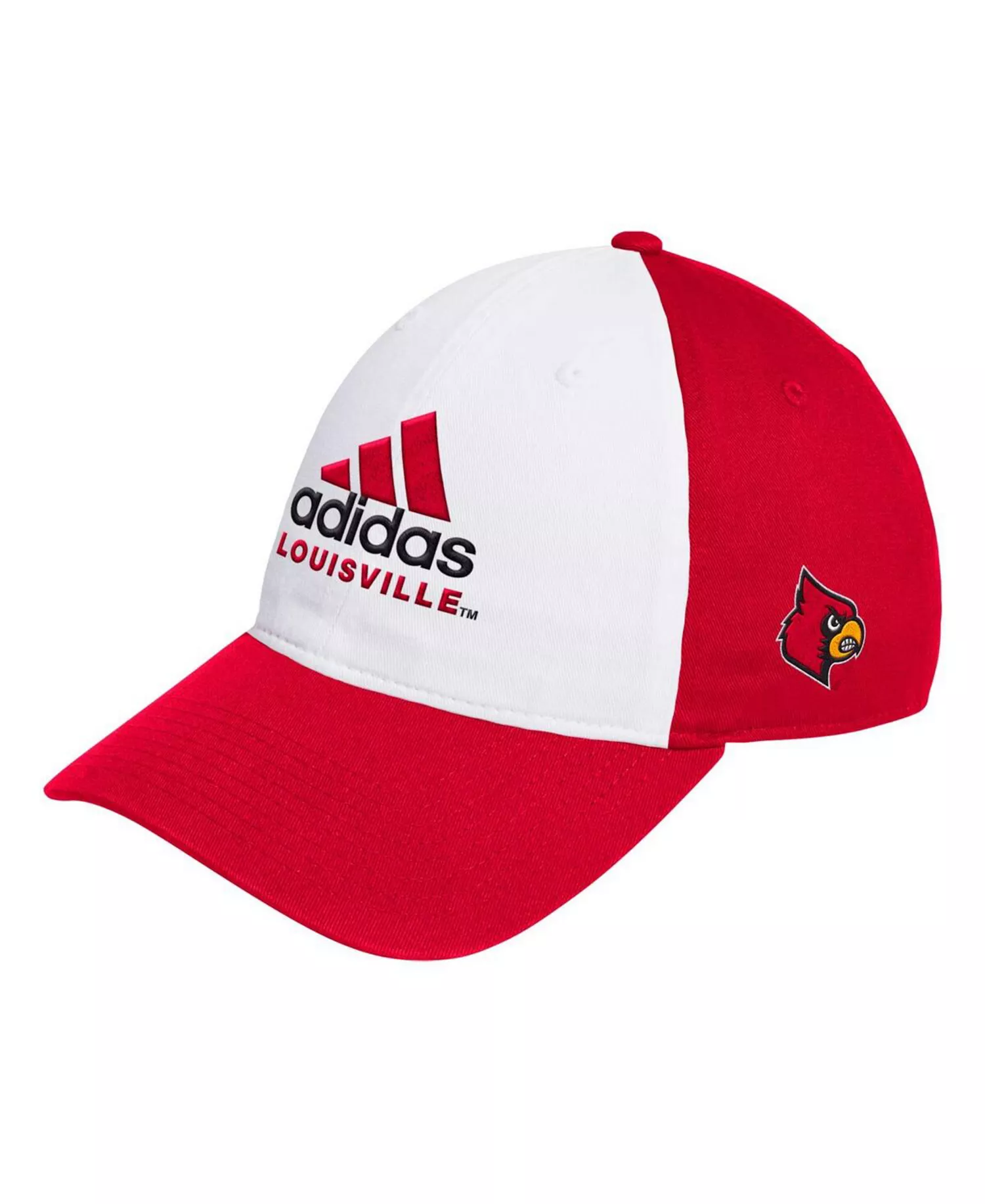 mni-dbad493a3247634ab0e497b5d352c88f Men's White/Red Louisville Cardinals Slouch Adjustable Hat