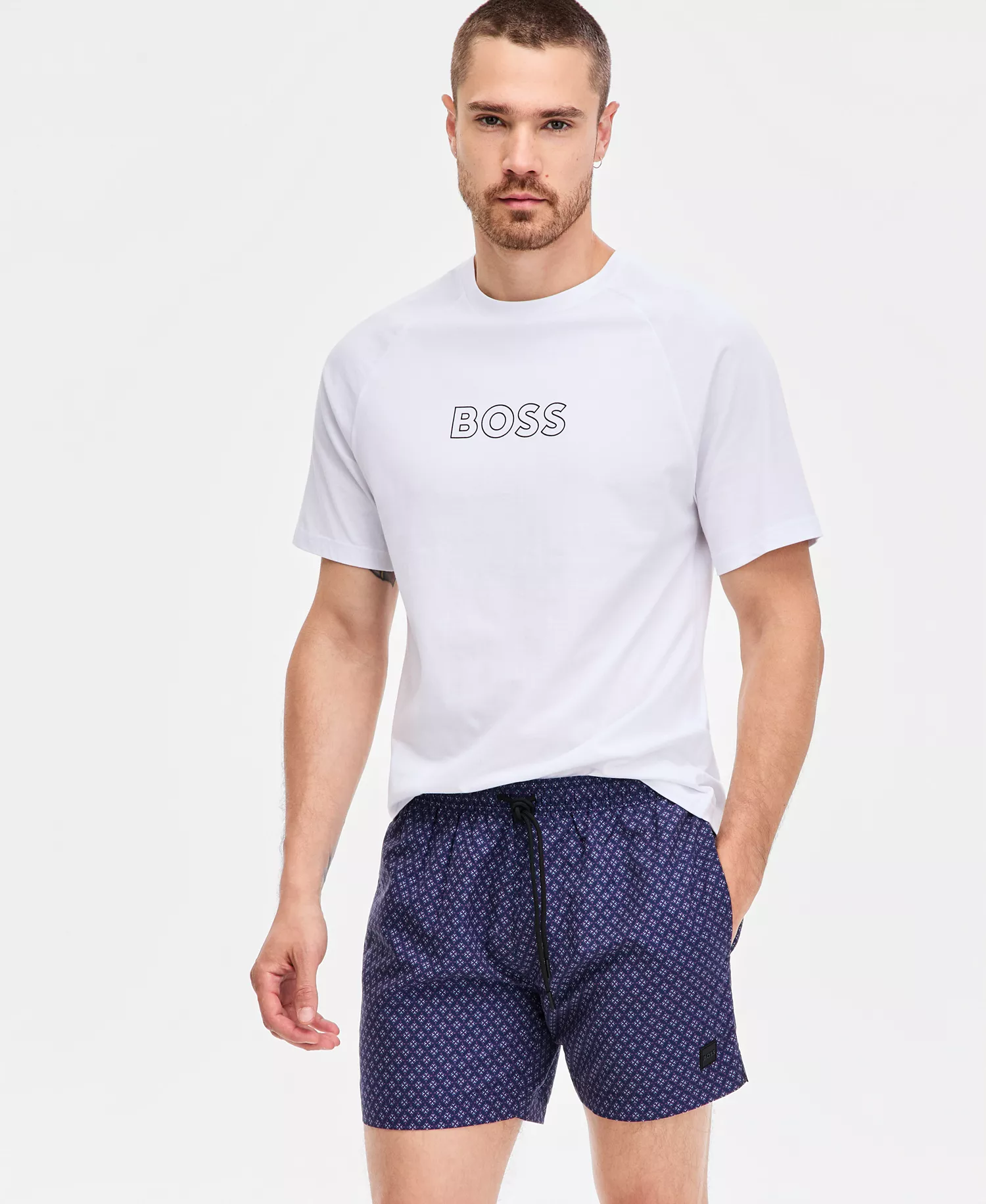 mni-dd71df67d6d2dc68d3a9d50533a308cc Men's Printed Dots 5" Swim Trunks