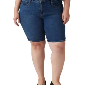 Plus Size Mid-Rise Shaping Bermuda Shorts