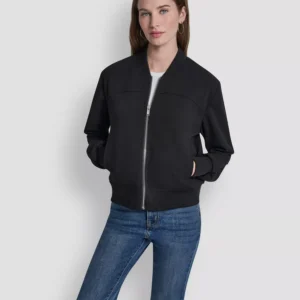 Women's Zippered Bomber Jacket