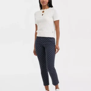 Nautica Women's Dot-Print Straight Ankle Pants