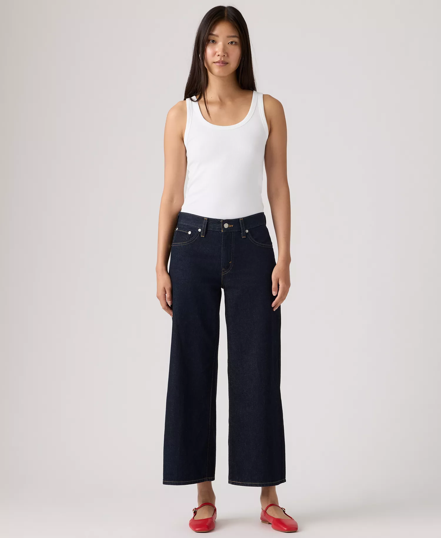 mni-df45e9f22288de2146988a345f485b2c Women's Middy Wide-Leg Ankle Jeans — изображение 5