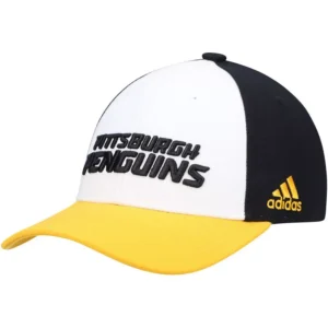 Men's White Pittsburgh Penguins Locker Room Adjustable Hat