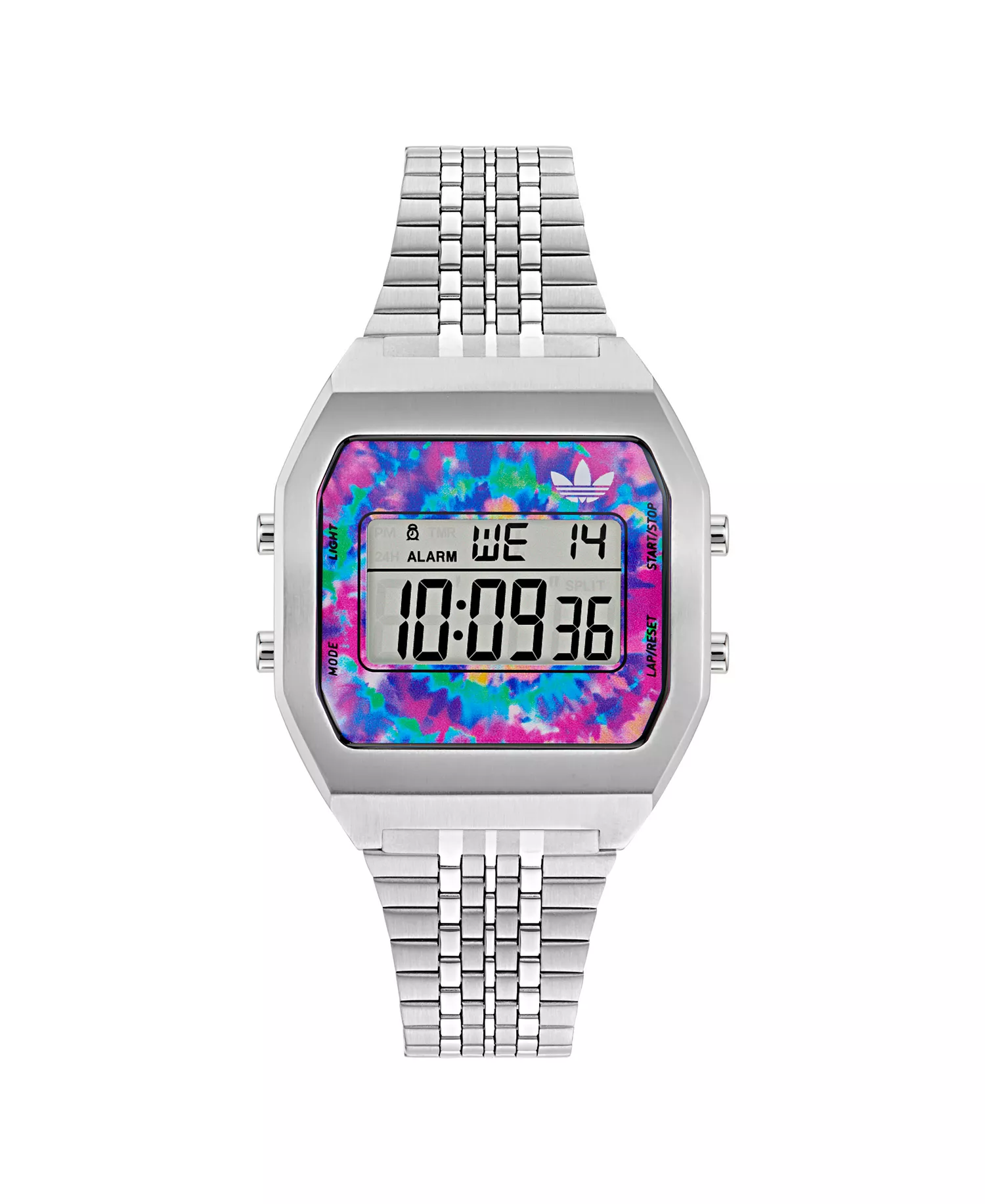 mni-e123ed882be7f89b651a715ce3db2e1c Unisex Digital Silver-Tone Stainless Steel Watch, 36mm
