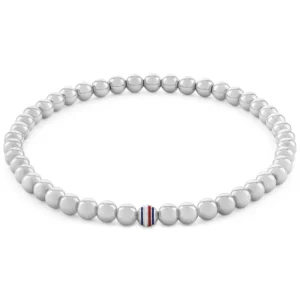 Beaded Stainless Steel Stretch Bracelet