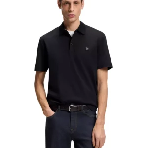 Men's Double B Monogram Mercerized-Cotton Polo Shirt