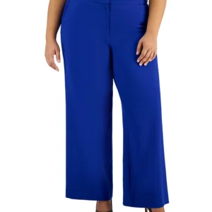 Plus Size Mid Rise Wide-Leg Pants