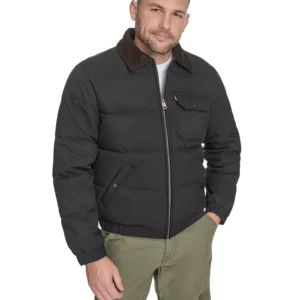 Men's Quilted Corduroy Collar Depot Jacket