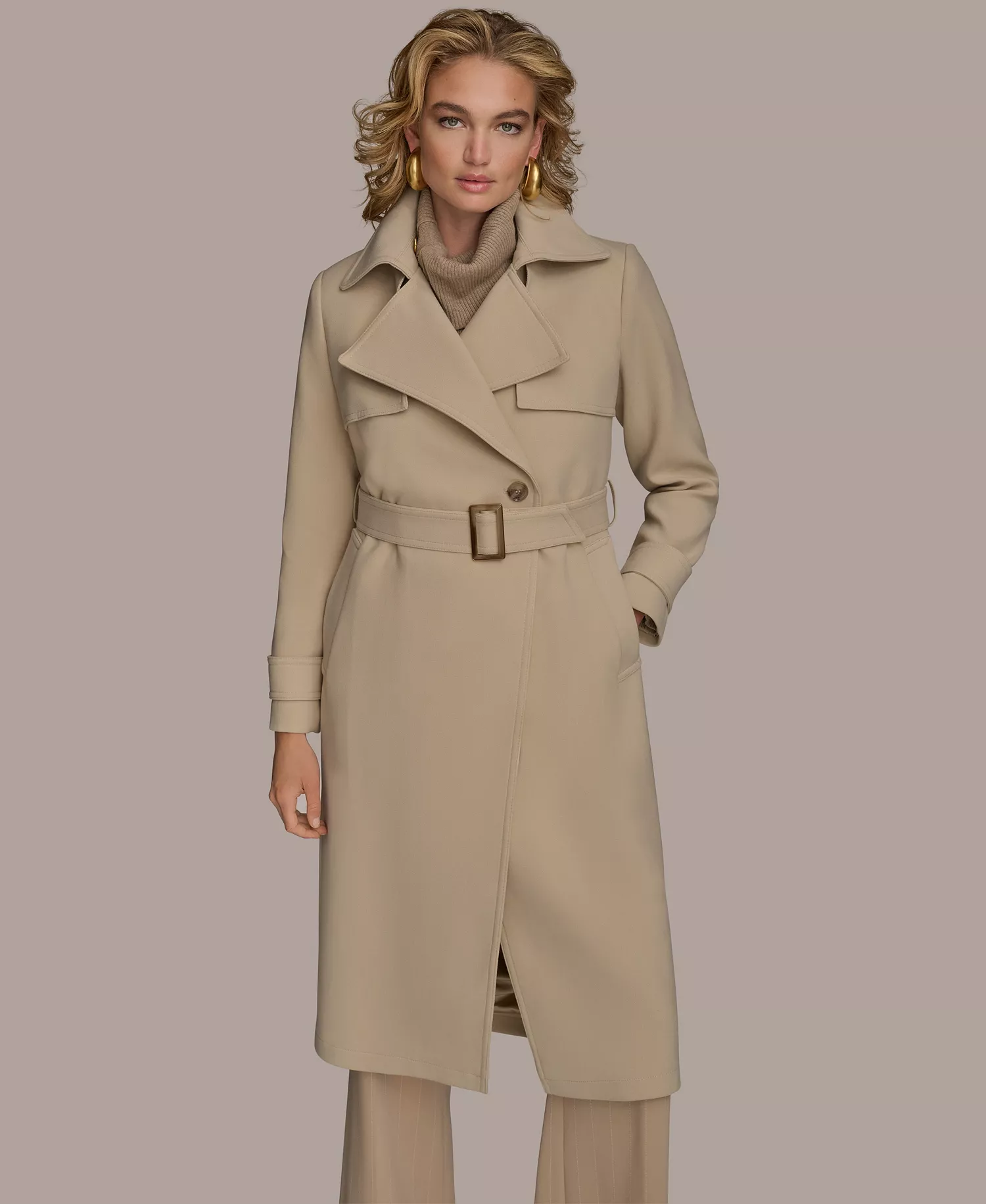 mni-e3af0691692c0083c328cc1e073074c0 Women's Belted Notched-Collar Trench Coat — изображение 6