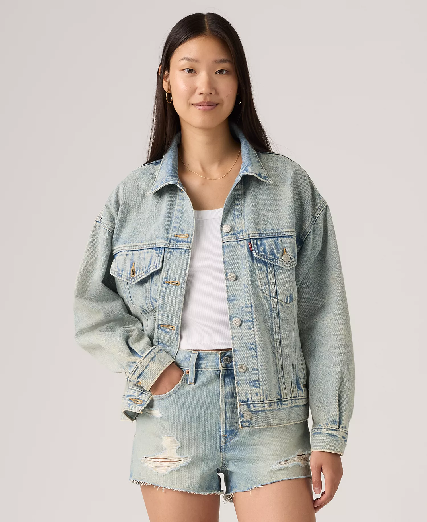 mni-e434a67ae21fc04eb1bc9bdcc0de7ae7 Women's 90s Cotton Trucker Jacket — изображение 4
