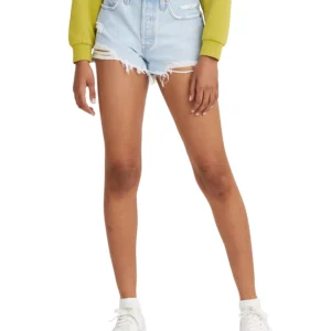 Women's 501 Button Fly Cotton High-Rise Denim Shorts