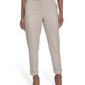 Women's Petite Straight Fit Ankle Leg Pants